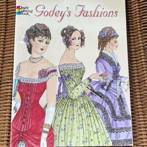 Godey's Fashions Adult Coloring Book by Dover, Like New Condition